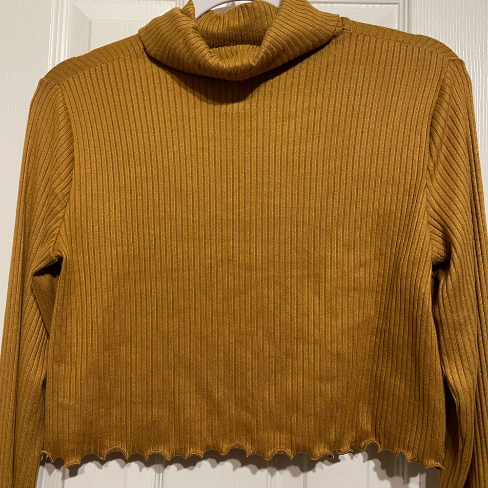 Arizona Jean Company cropped long turtleneck.  Size Large